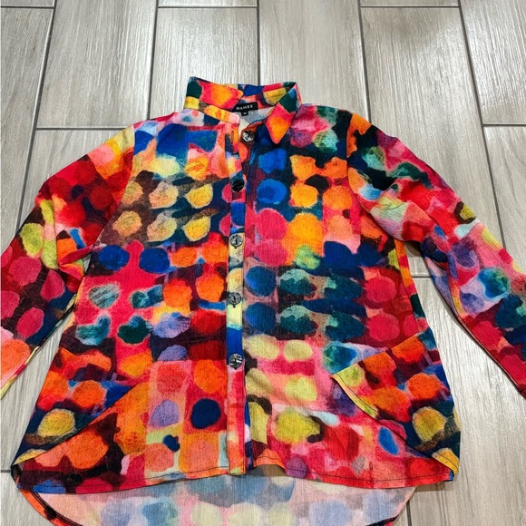 DAMEE WOMENS colorful top bottom T-shirt size M 
Good condition 
20×26 - Picture 2 of 7